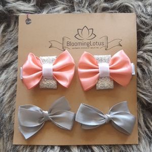 Baby girl hair bow clips and bobby pins